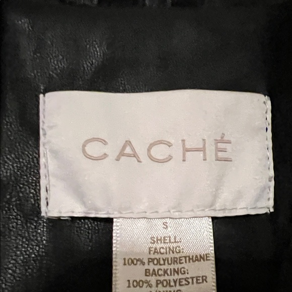 Cache Black Textured Leather Jacket soft leather.  Fitted dressy jacket NWT - Picture 9 of 9